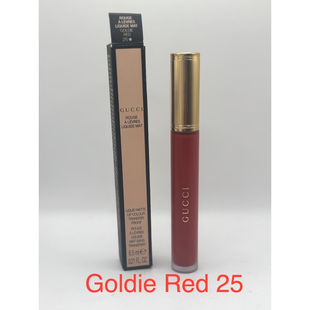 Gucci Rouge a Levres Liquid Lipstick Goldie Red 25 NEW